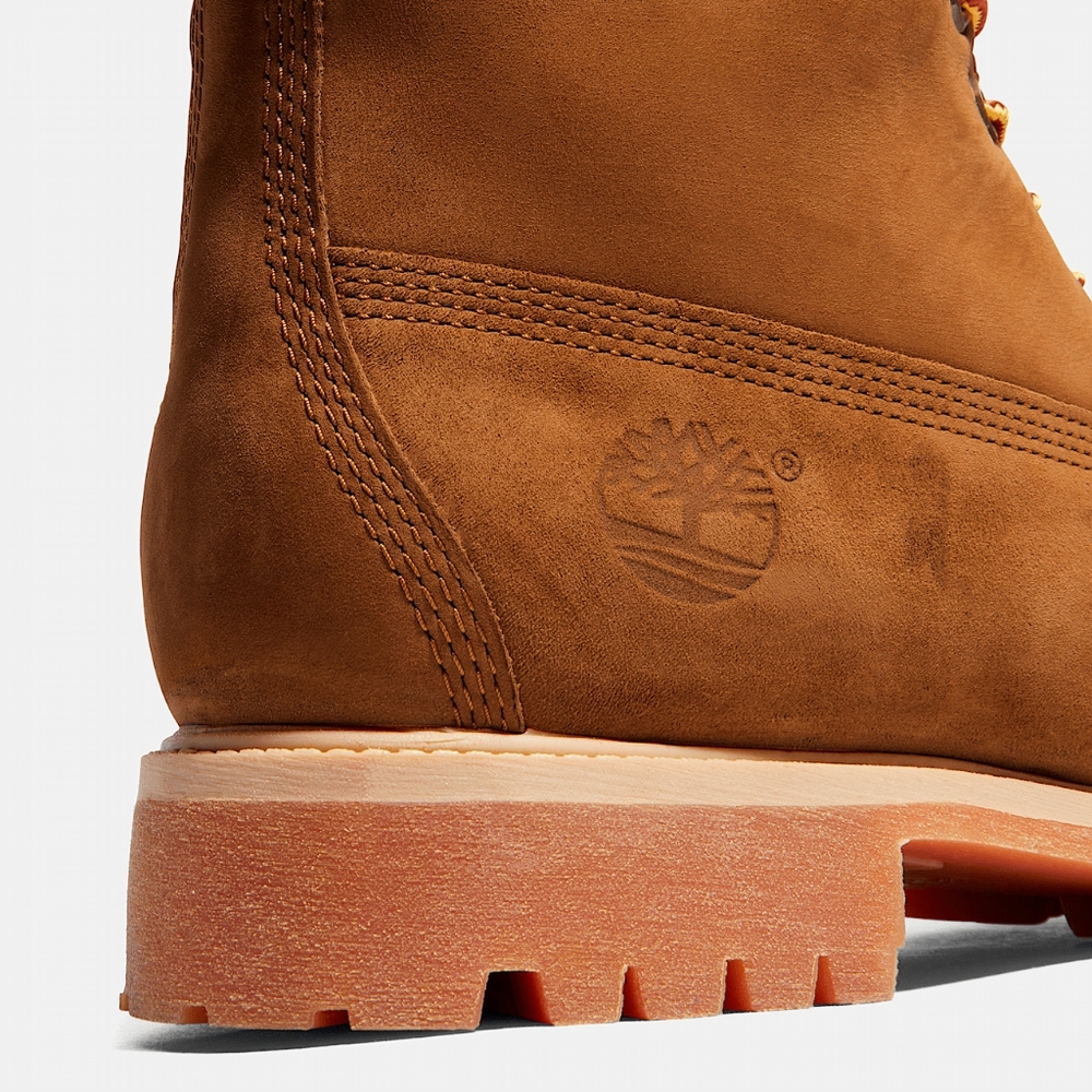 Timberland Premium Men's NIB 6in Waterproof Boot- Rust Nebuck Size 10.5 Medium - Picture 9 of 13